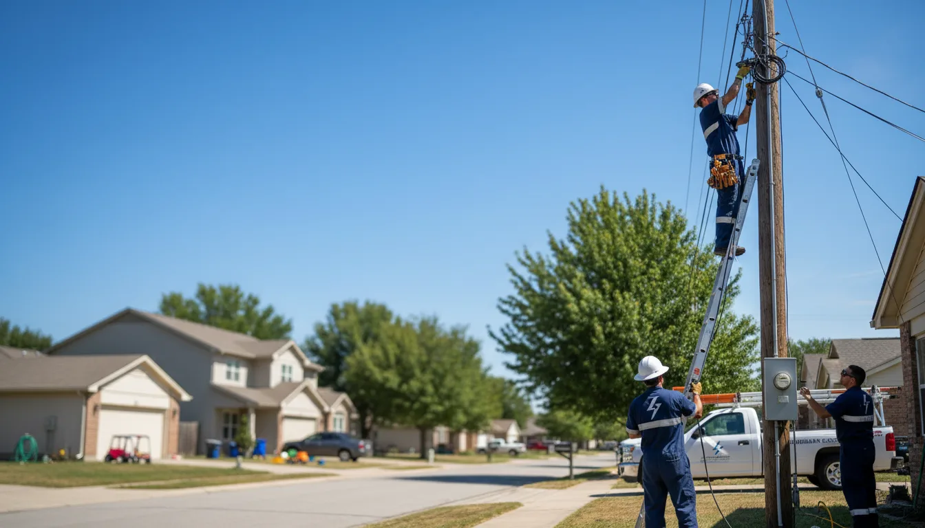 Residential electrician providing installation services in Hallsville, TX